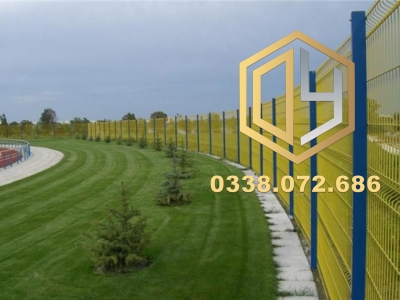 hàng rào thép sơn tĩnh điện